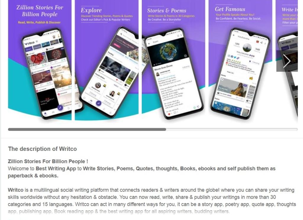 Writco is a multilingual social writing, publishing and discovery platform